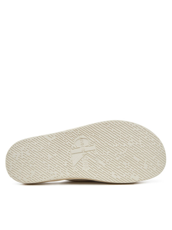 Calvin Klein Jeans Calvin Klein Jeans Iešļūcenes Double Bar Sandal Mtl YM0YM01020 Écru