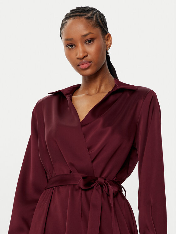 Rinascimento Rinascimento Hemdkleid CFC0121838003 Dunkelrot Regular Fit