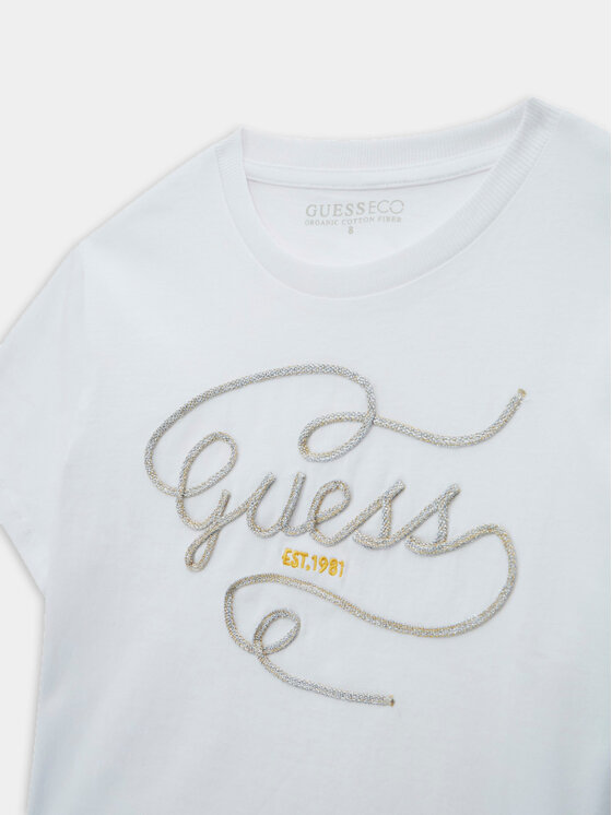 Guess Guess T-shirt J4RI18 K8HM4 Bianco Regular Fit