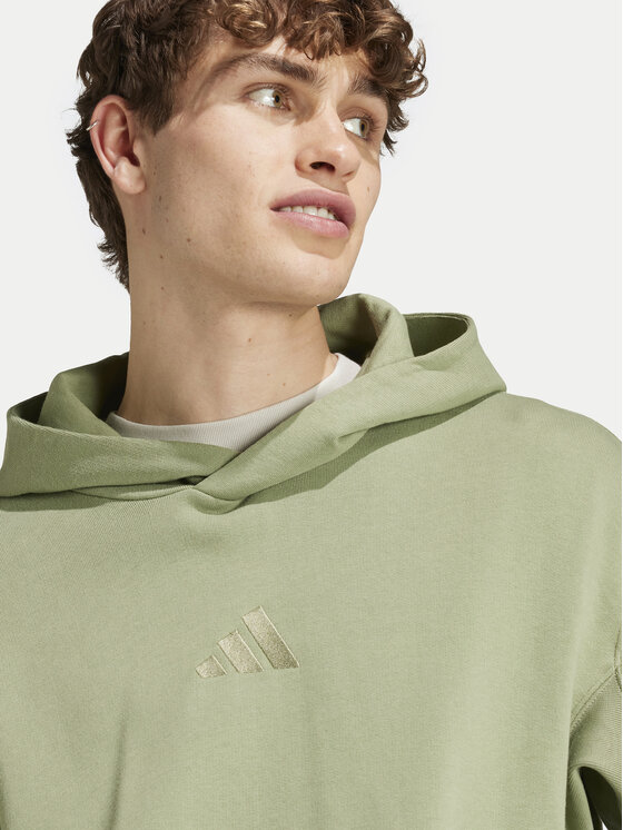 adidas adidas Majica dugih rukava ALL SZN French Terry IY4156 Zelena Loose Fit
