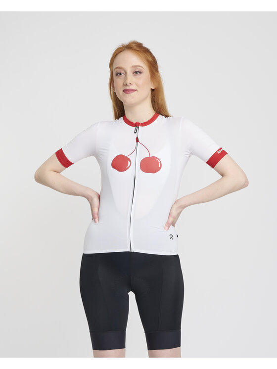Koszulka rowerowa, rozmiar L, Biały, FRUIT ELITE