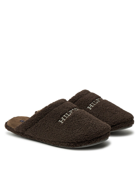 Tommy Hilfiger Tommy Hilfiger Papuče Warm Curly House Shoe FM0FM05226 Smeđa