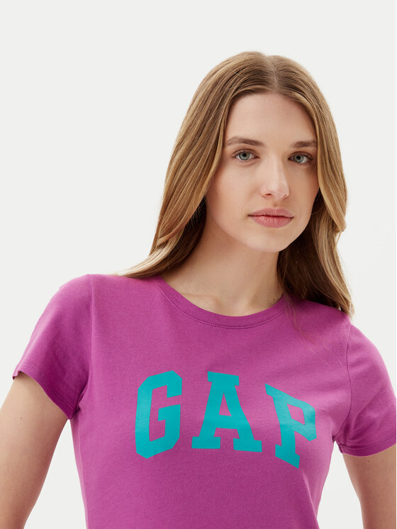 Gap Gap T-Shirt 776775-07 Fioletowy Regular Fit