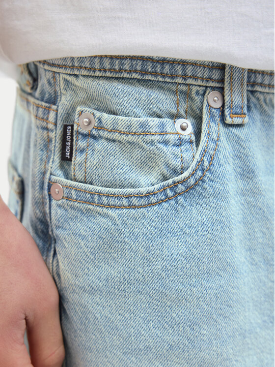 Jack&Jones Junior Jack&Jones Junior Jeans kratke hlače Alex 12274997 Modra Baggy Fit