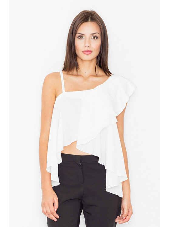 FIGL FIGL Bluzka M479 Écru Regular Fit