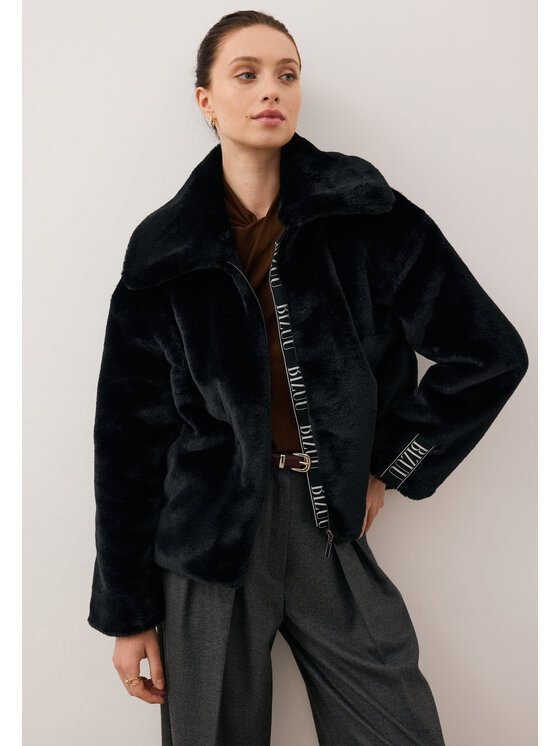 BIZUU BIZUU Kabát PIACENZA Černá Standard Fit