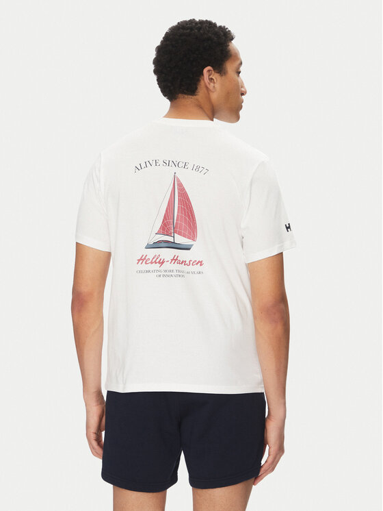 Helly Hansen Helly Hansen Marškinėliai Shoreline 54601 Balta Regular Fit