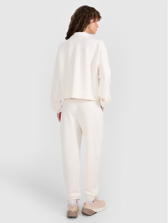 4F 4F Pantaloni da tuta 4FWAW25TTROF1180-11S Bianco Regular Fit