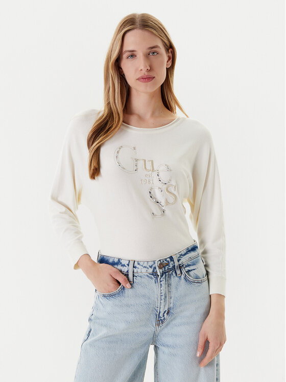 Guess Damski Sweter, rozmiar XS, Écru, W5YR22 Z2NQ2