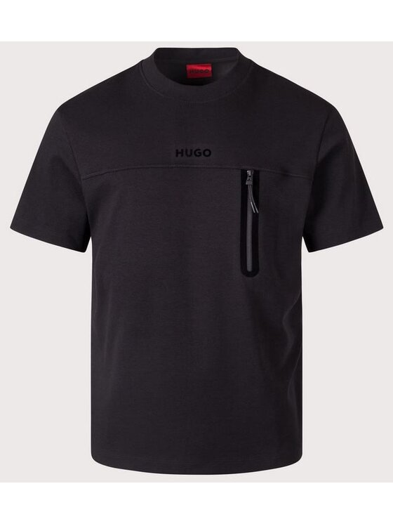 HUGO HUGO T-Shirt 50542298 10272300 001 Czarny Regular Fit