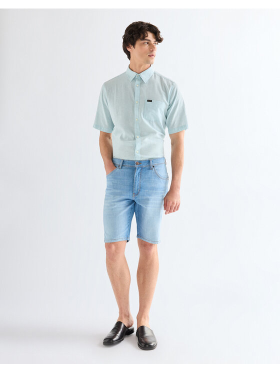 Wrangler Wrangler Szorty jeansowe TEXAS SHORTS Niebieski Straight Leg