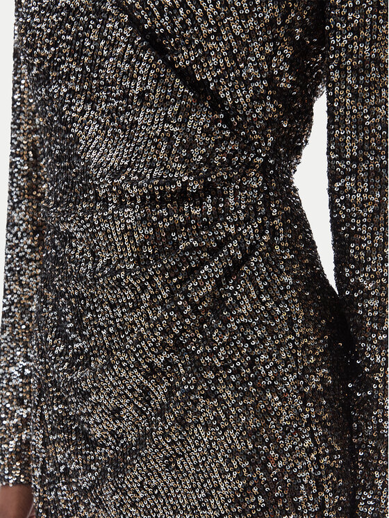 Rinascimento Rinascimento Коктейльна сукня CFC0126602003 Срібний Slim Fit