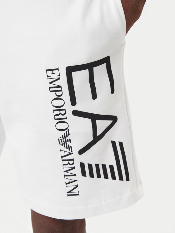 EA7 Emporio Armani EA7 Emporio Armani Спортни шорти 7M001414 AF22266 U0002 Бял Regular Fit
