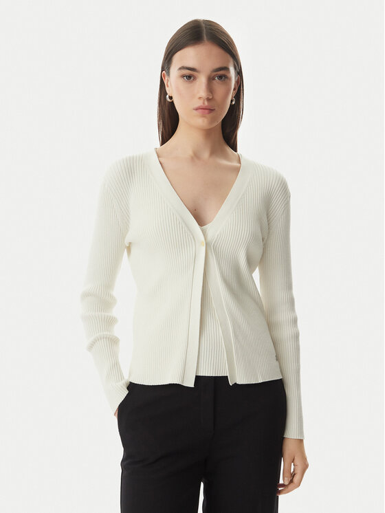 Calvin Klein Cardigan LV044G303G Crem Regular Fit
