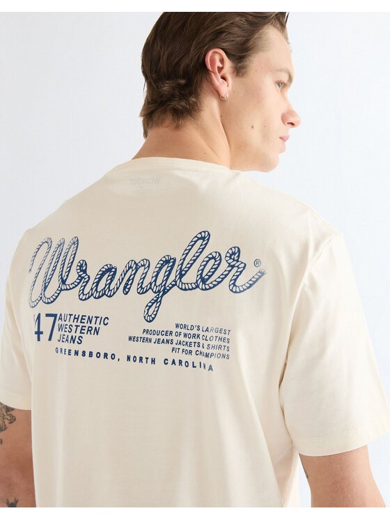 Wrangler Wrangler T-Shirt GRAPHIC TEE Biały Regular Fit