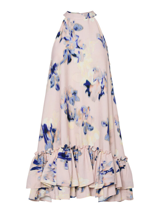 YAS YAS Poletna obleka Seraki 26037247 Roza Regular Fit