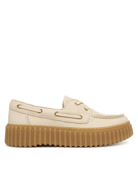 Clarks Clarks Halbschuhe Torhill Boat 26186302 Écru