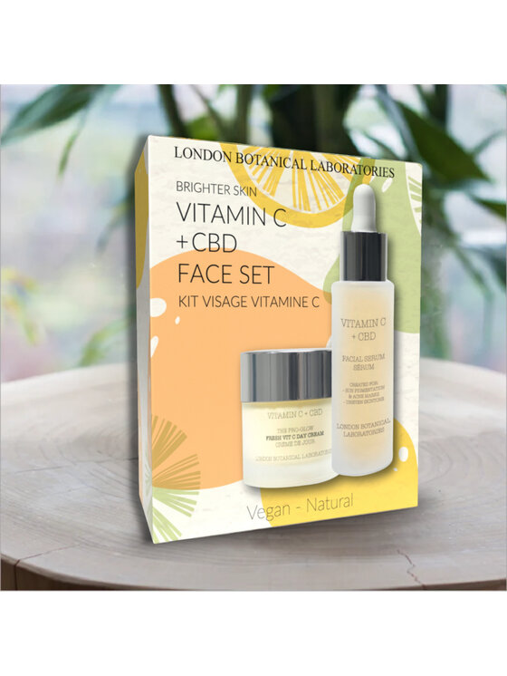 London Botanical Laboratories London Botanical Laboratories Witamina C + CBD 50ml + Krem pod 20ml + CBD Moisture Surge Serum 30ml Krem na dzień