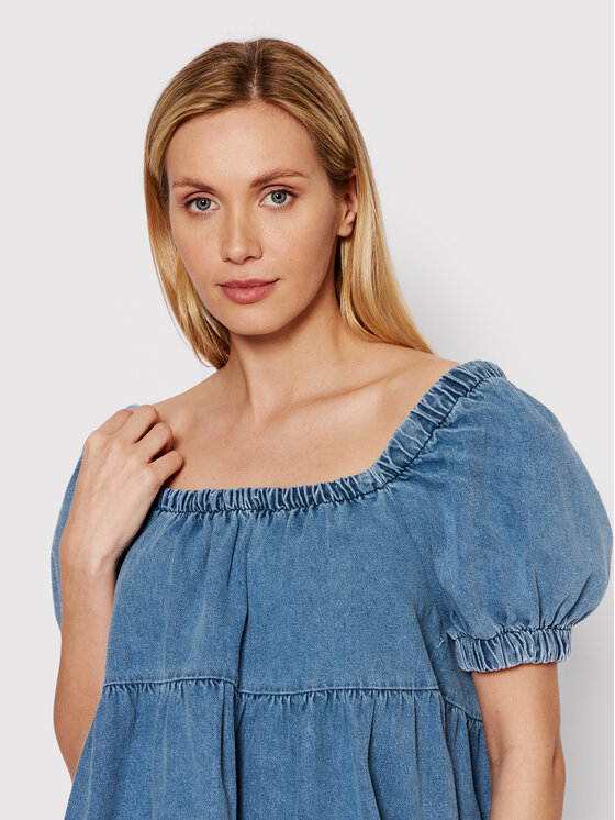 DeeZee DeeZee Sukienka jeansowa Moroccan Dream 5120 Niebieski Relaxed Fit