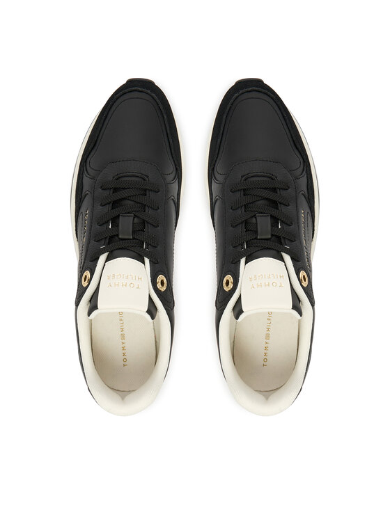 Tommy Hilfiger Tommy Hilfiger Sneakers Monogram Mix Material Runner FW0FW09267 Negru
