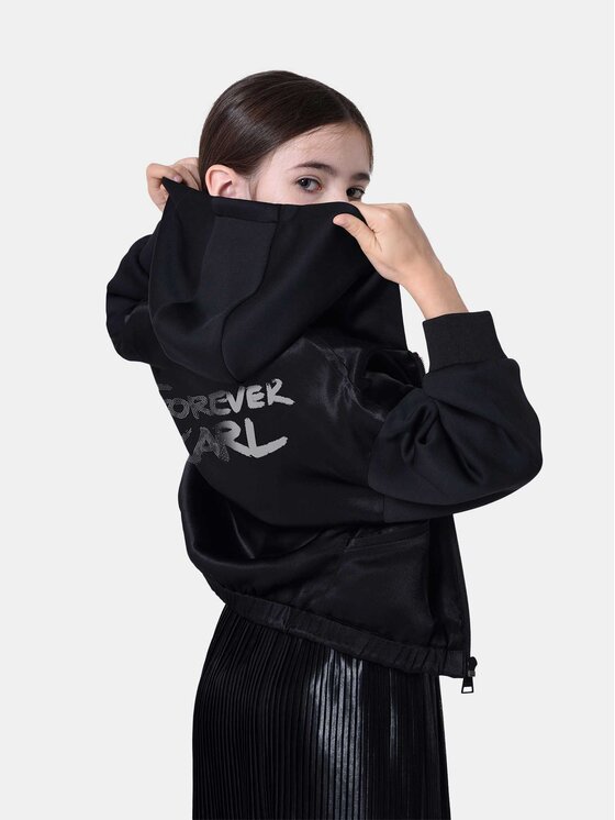 Karl Lagerfeld Kids Karl Lagerfeld Kids Bluza Z15464 D Czarny Regular Fit