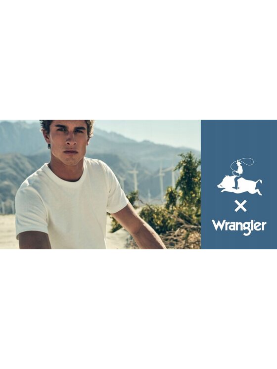Wrangler Wrangler T-Shirt Americana Tee Szary Regular Fit