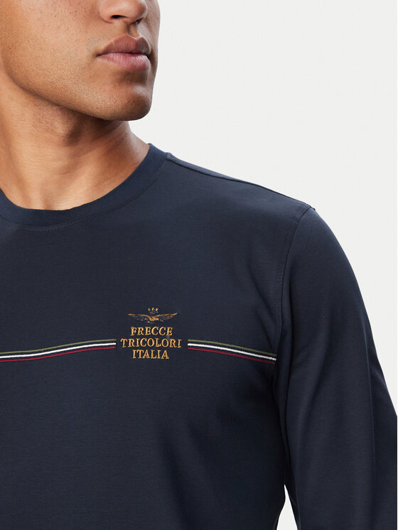 Aeronautica Militare Aeronautica Militare Тениска с дълъг ръкав 262TS2588UJ00663 Тъмносин Regular Fit