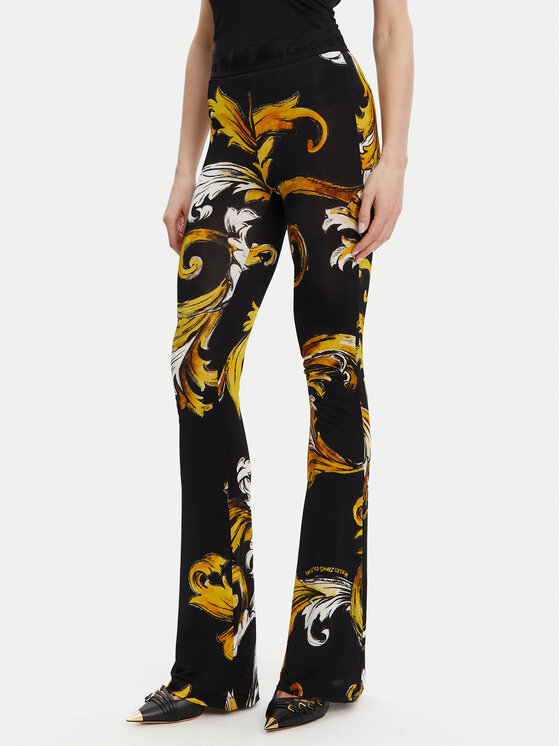 Versace Jeans Couture Versace Jeans Couture Kalhoty z materiálu 78HAC107 JS471 Černá Regular Fit