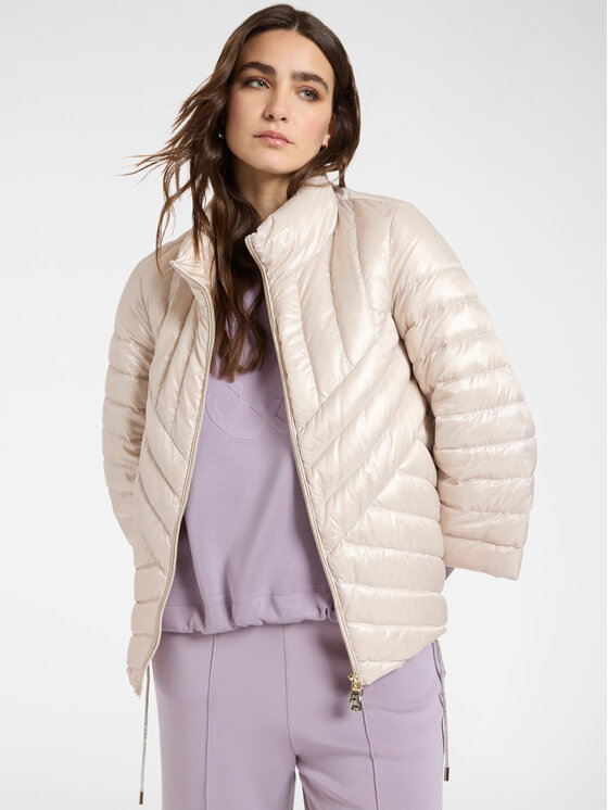 Elena Mirò Elena Mirò Giubbotto piumino F804P000222N002 Crema Boxy Fit
