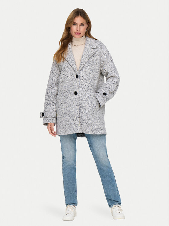 ONLY ONLY Płaszcz wełniany Sophia 15321880 Szary Relaxed Fit