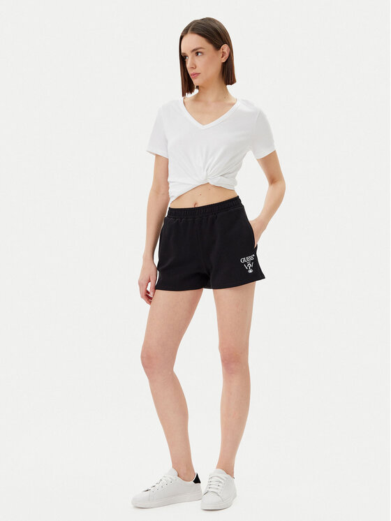 Guess Guess Sportske kratke hlače V5GD19 KC3D2 Crna Relaxed Fit