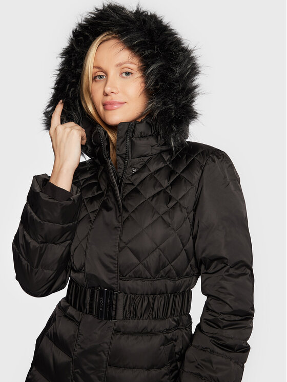 Guess Guess Vatovaná bunda Laurie W2BL60 WEX52 Černá Regular Fit