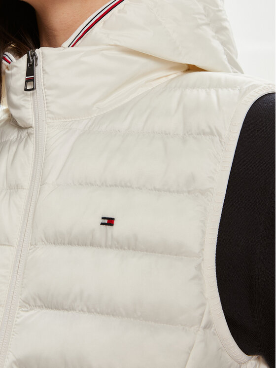 Tommy Hilfiger Tommy Hilfiger Prsluk Global Stripe WW0WW40779 Bijela Regular Fit