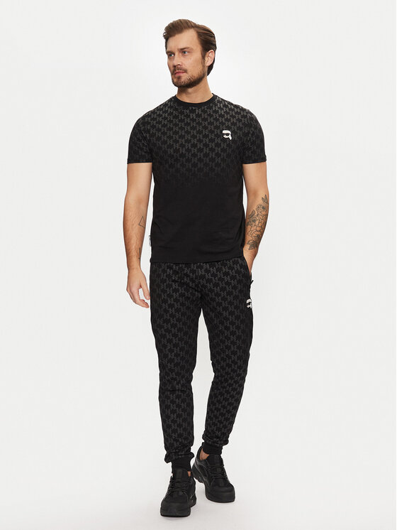 KARL LAGERFELD KARL LAGERFELD Marškinėliai 755099 551251 Juoda Regular Fit