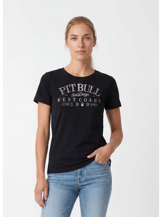 PITBULL PITBULL T-Shirt PLAYER Czarny Regular Fit
