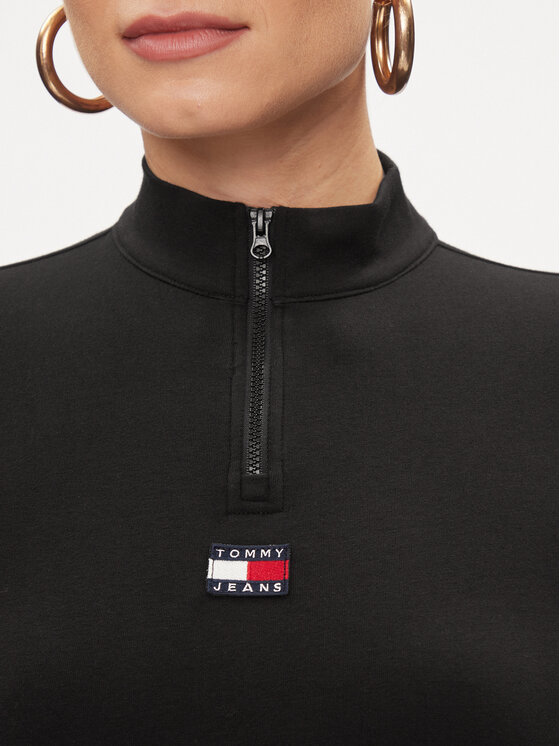Tommy Jeans Tommy Jeans Блуза Xs Badge DW0DW16496 Черен Slim Fit