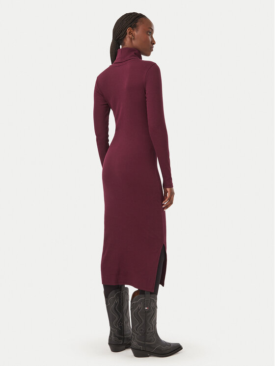 Tommy Jeans Tommy Jeans Rochie tricotată Bodycon DW0DW23320 Violet Slim Fit