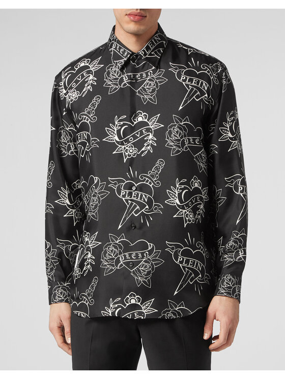 PHILIPP PLEIN PHILIPP PLEIN Košile 3677 Černá Regular Fit