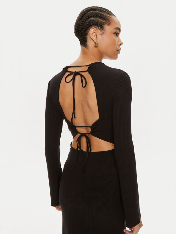 Bruuns Bazaar Bruuns Bazaar Sukienka dzianinowa Elliana BBW3979 Czarny Regular Fit