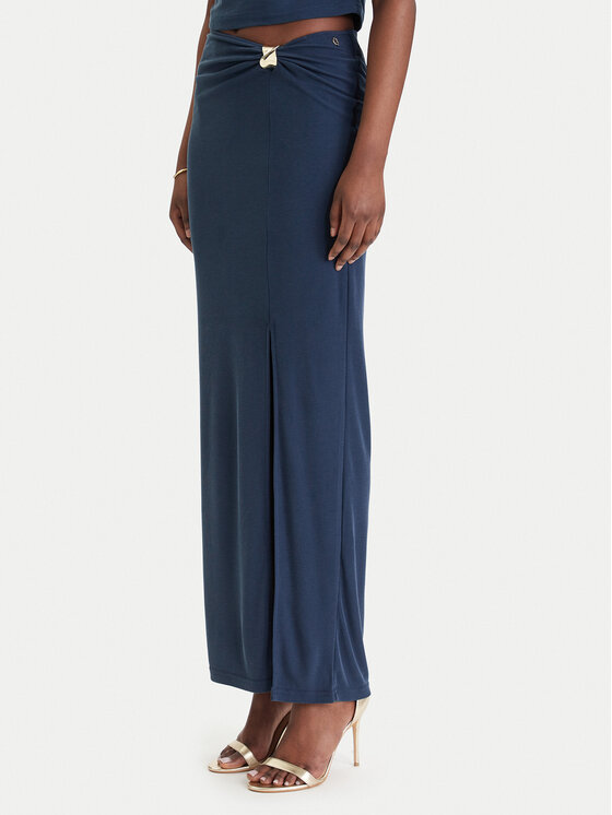 Guess Guess Fustă maxi W6GD15 K2936 Bleumarin Slim Fit