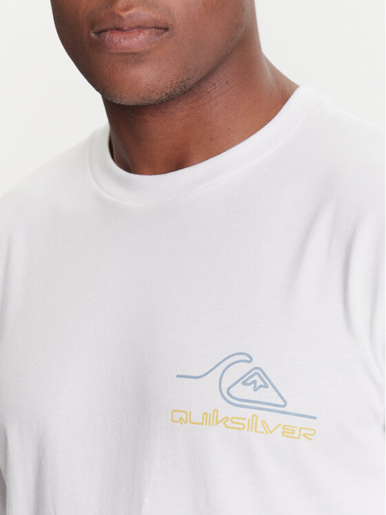 Quiksilver Quiksilver T-shirt Light Waves Ss EQYZT08175 Bijela Comfort Fit