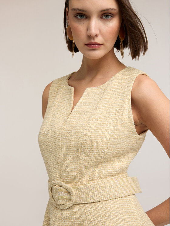 Motivi Motivi Vestito da giorno 7052Q003477N018 Giallo Flared Fit