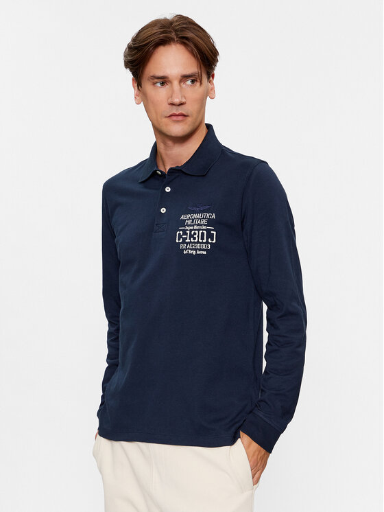 Aeronautica Militare Polokošeľa 232PO1709J584 Tmavomodrá Regular Fit