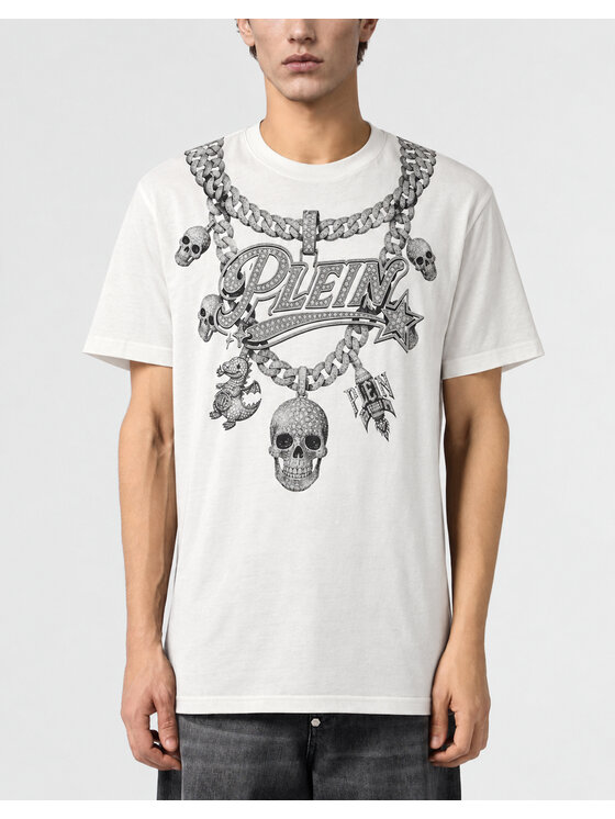 PHILIPP PLEIN PHILIPP PLEIN T-Shirt 31293 Biały Regular Fit