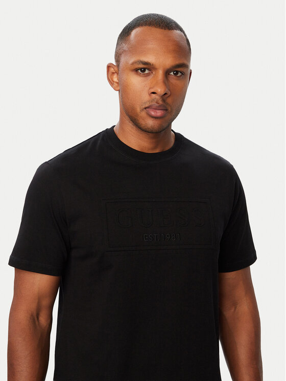 Guess Guess T-Shirt M6BI41 K6178 Μαύρο Regular Fit