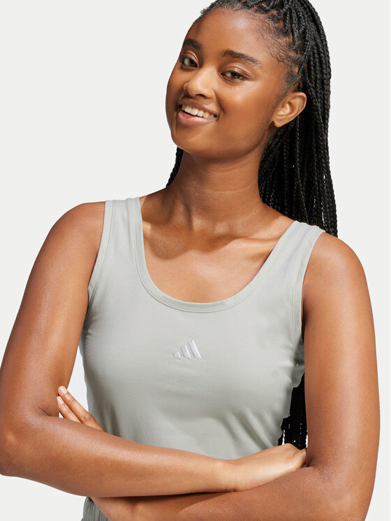 adidas adidas Top Essentials Small Logo JD0561 Beež Slim Fit
