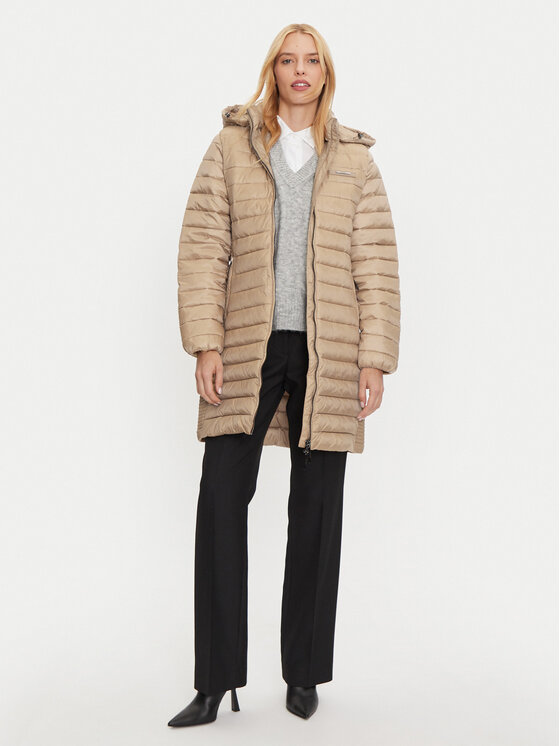 Calvin Klein Calvin Klein Kurtka zimowa K20K208011 Beżowy Slim Fit