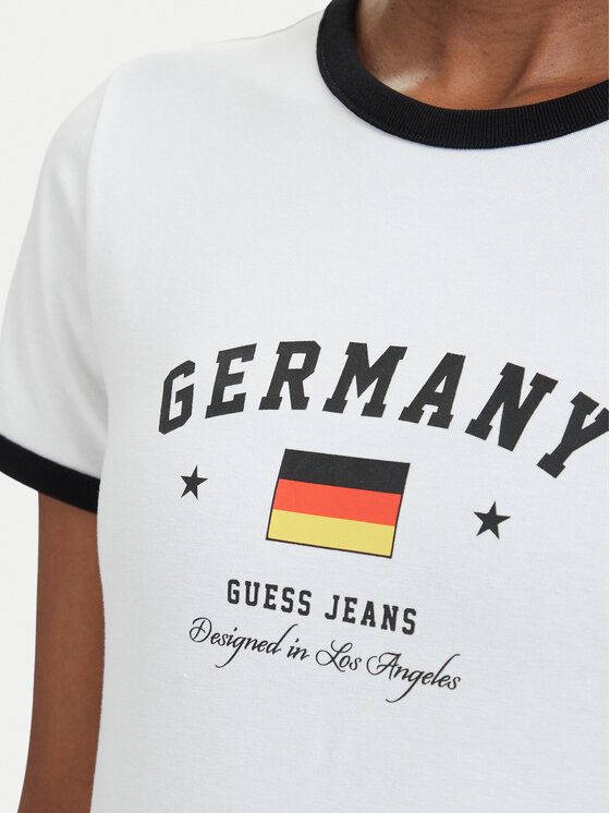 Guess Jeans Guess Jeans Póló W6YI16 K3995 Fehér Slim Fit
