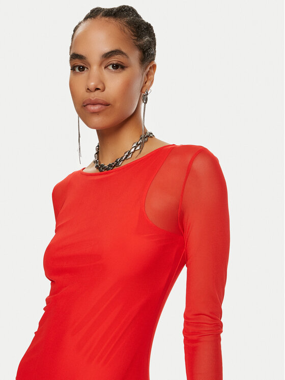 Patrizia Pepe Patrizia Pepe Koktel haljina 8A1344 J149-R835 Crvena Slim Fit
