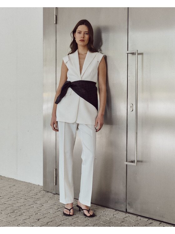 MARI PRETI MARI PRETI Gilet da completo Serene Bianco Regular Fit